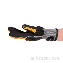 Hespax Sandy Nitrile Anti Impact Mechanics Glove